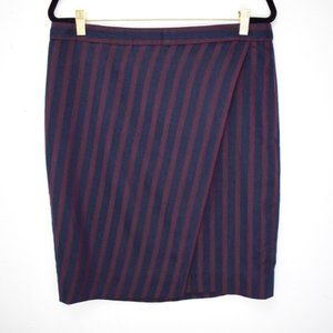 J. Crew Factory Stripe Wrap Pencil Skirt